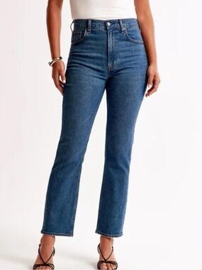 Abercrombie Curve Love The Ankle Straight Ultra High Rise Jeans
